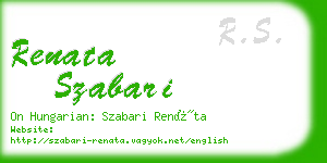 renata szabari business card